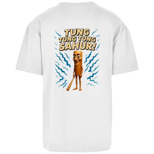 TUNG TUNG TUNG SAHUR Backprint Oversize T-Shirt